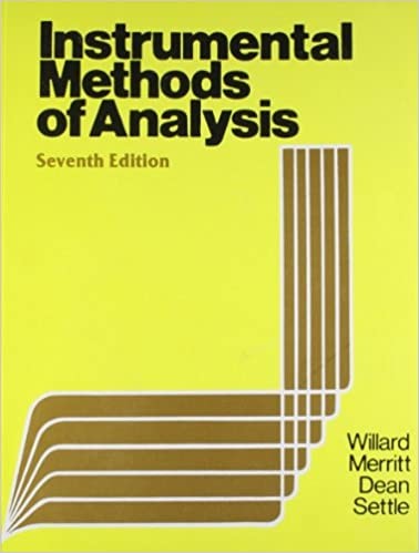 Instrumental Methods Of Analysis 7Ed (Pb 1986)